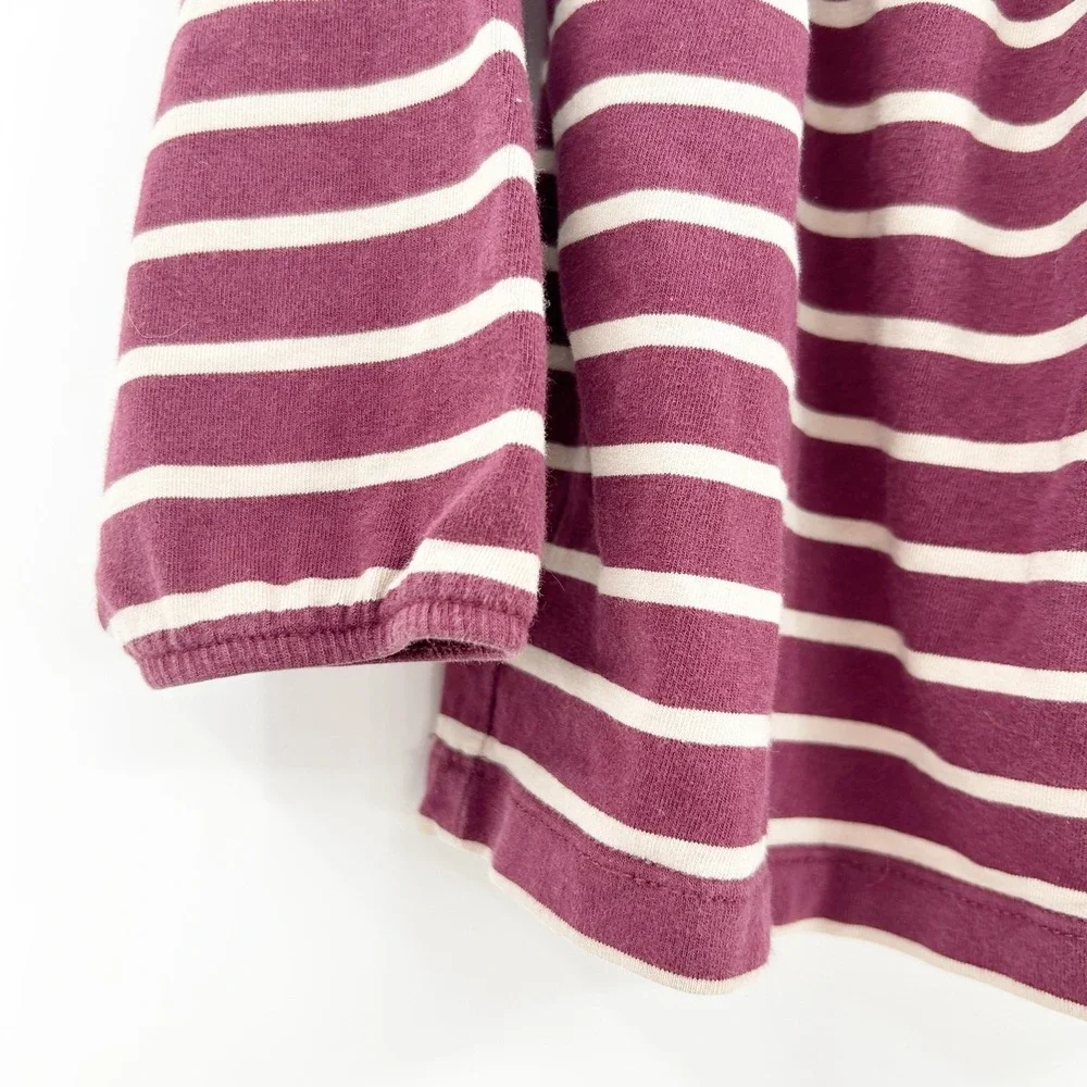 Polarn O. Pyret Toddler Girls Striped Scandi Ruffle Peplum Tunic Top Size 1.5-2Y
